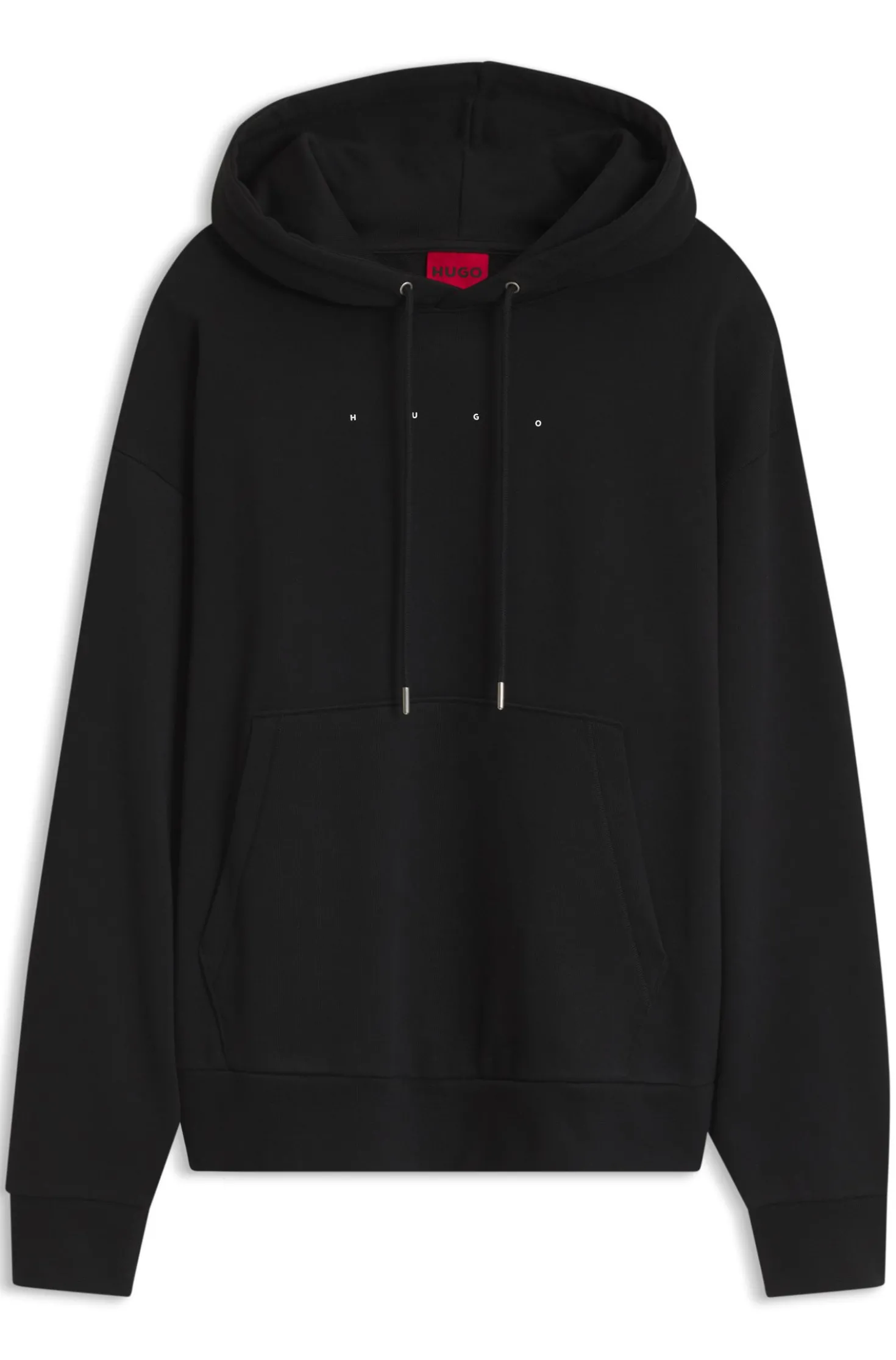 Oversize-fit hoodie with front and back logo prints