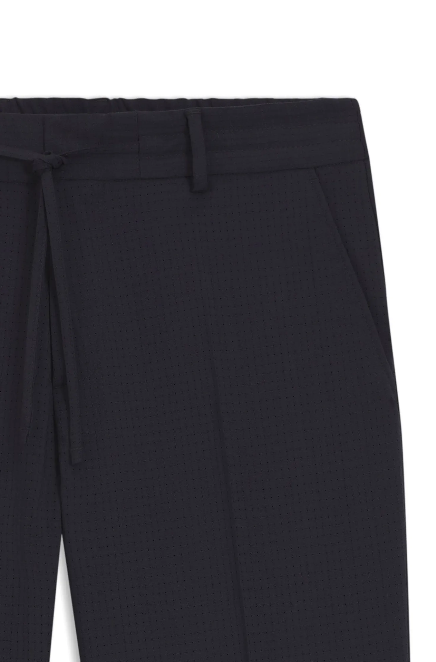 Packable slim-fit trousers in a washable wool blend