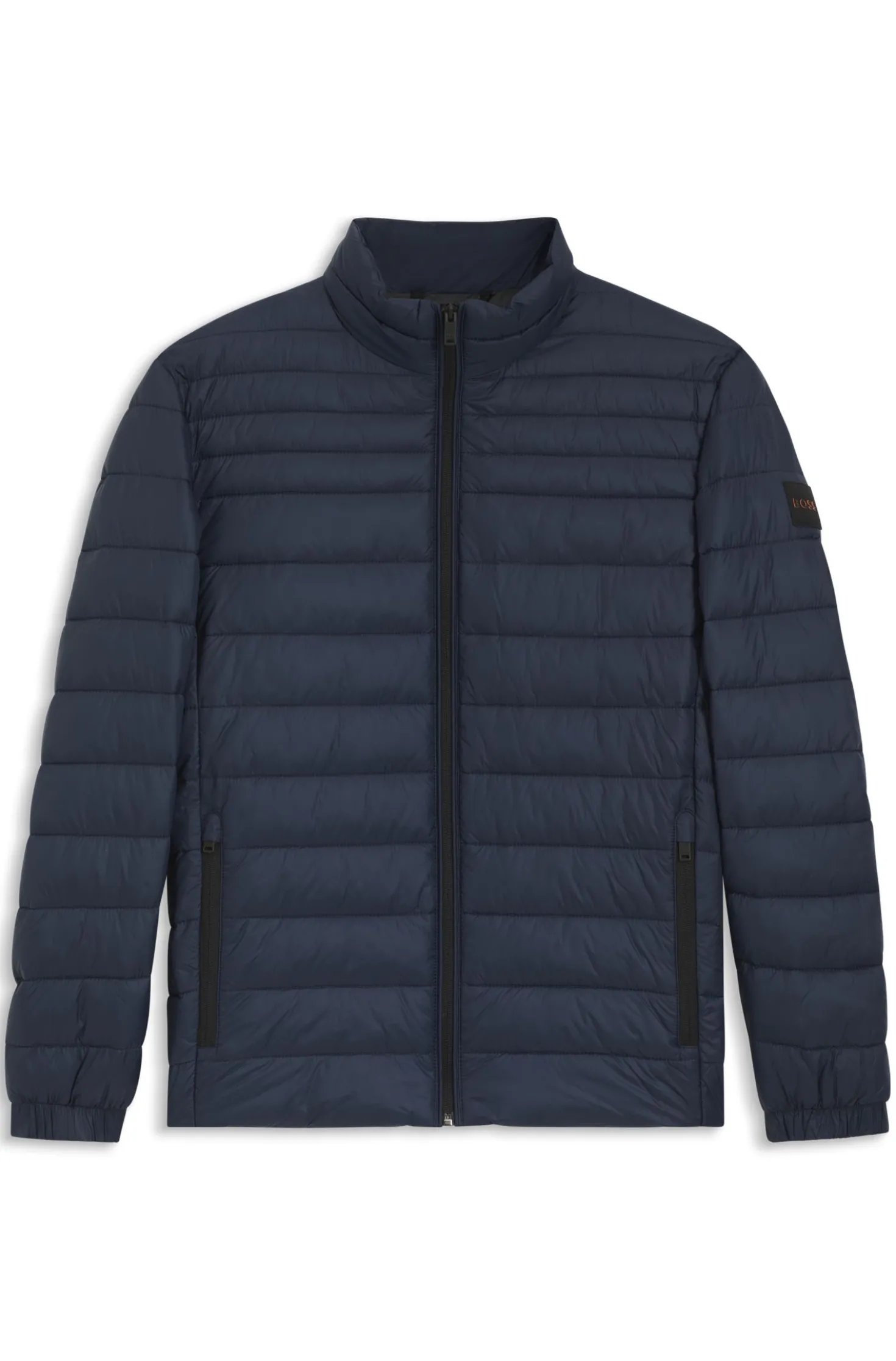 Packable water-repellent padded jacket with logo badge