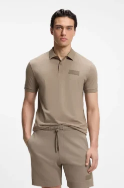 Paddy polo shirt with structured logo patch