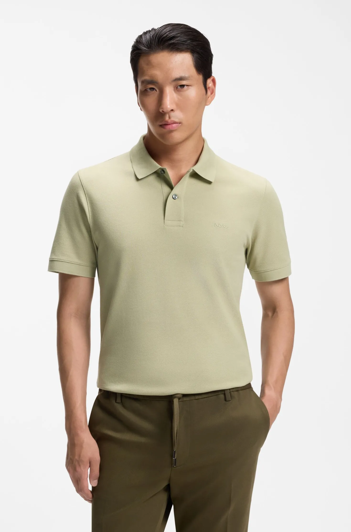 Pallas polo shirt in cotton piqué with embroidered logo