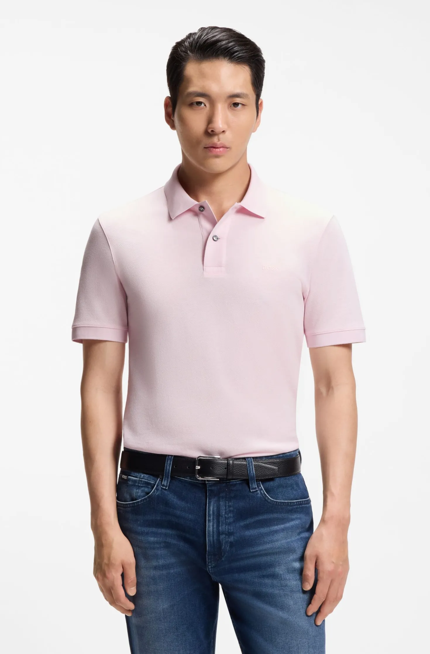 Pallas polo shirt in cotton piqué with embroidered logo