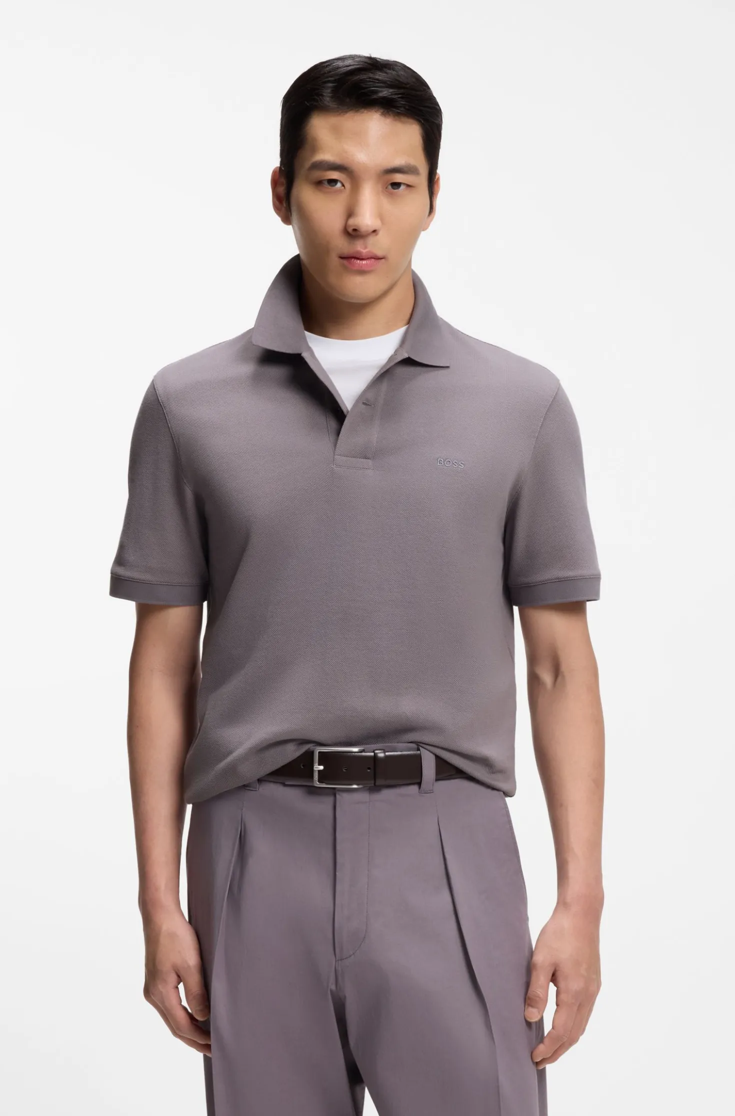 Pallas polo shirt in cotton piqué with embroidered logo