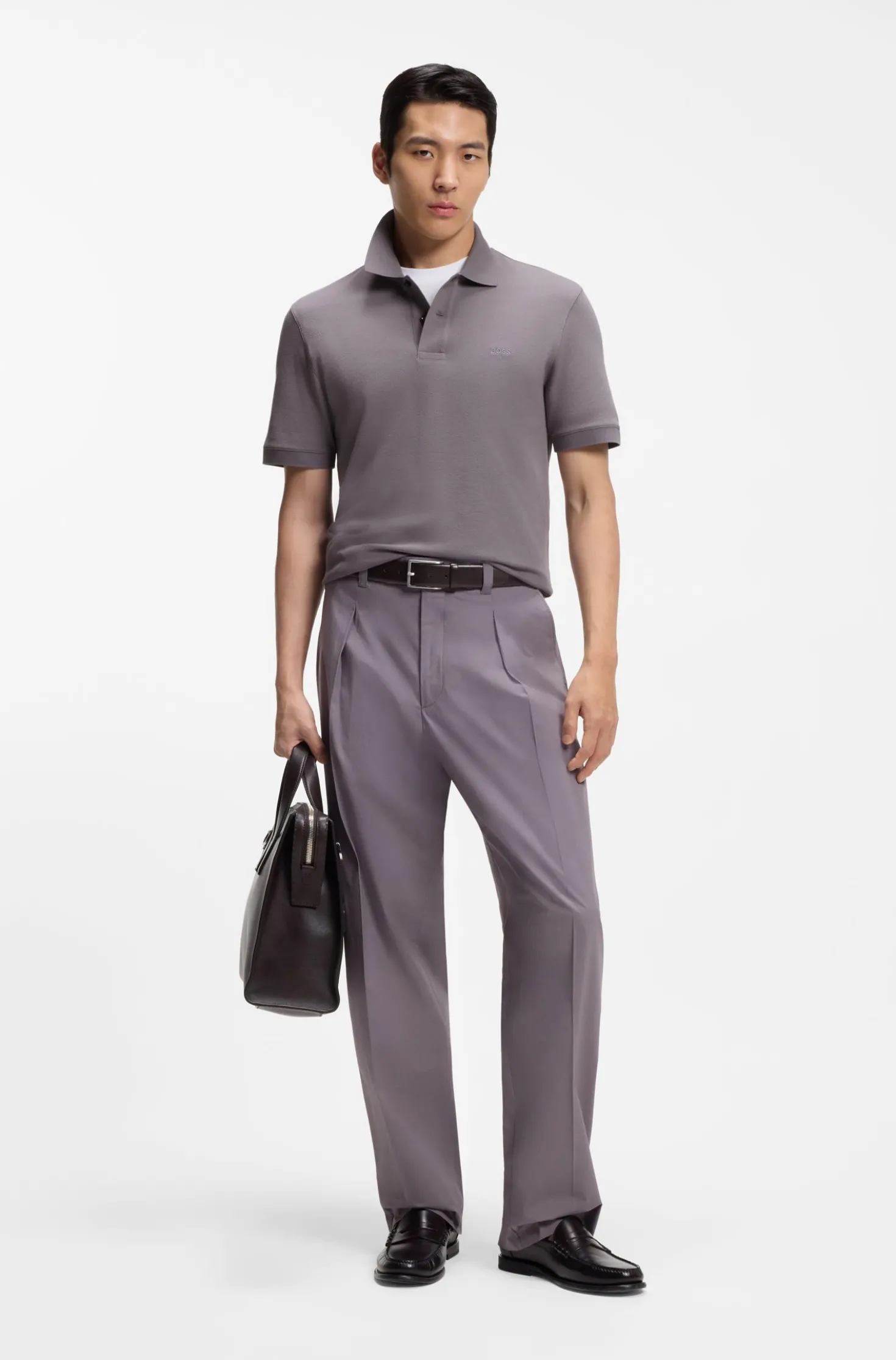 Pallas polo shirt in cotton piqué with embroidered logo