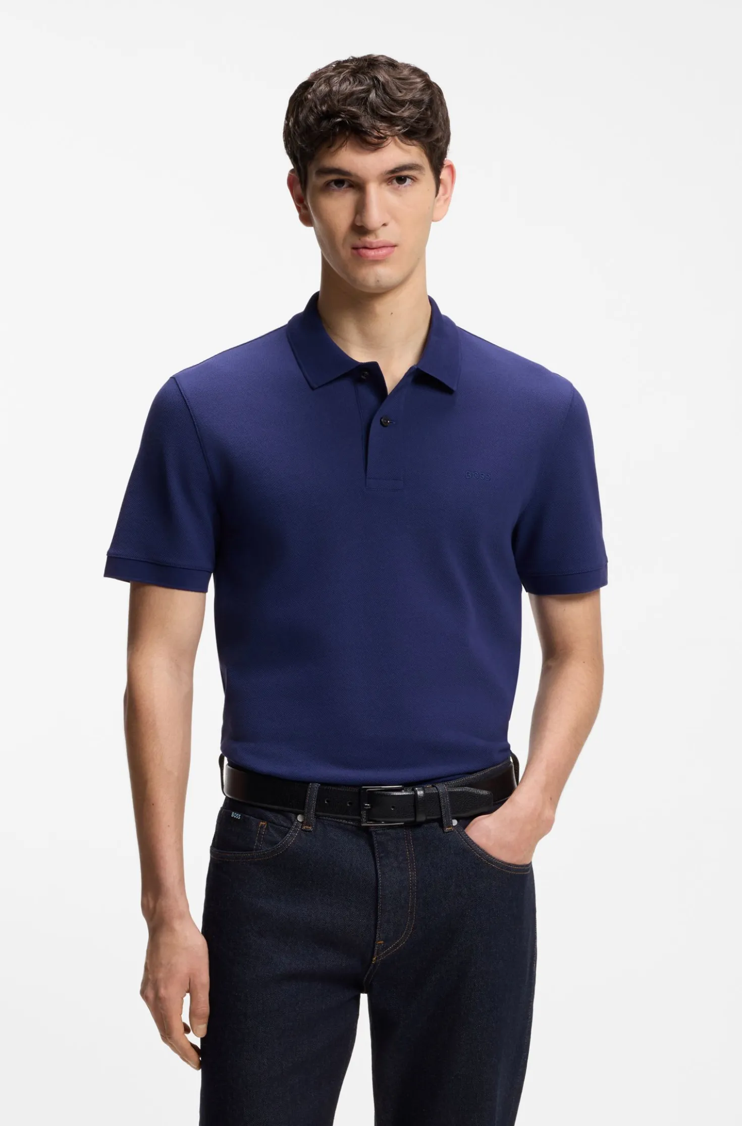 Pallas polo shirt in cotton piqué with embroidered logo