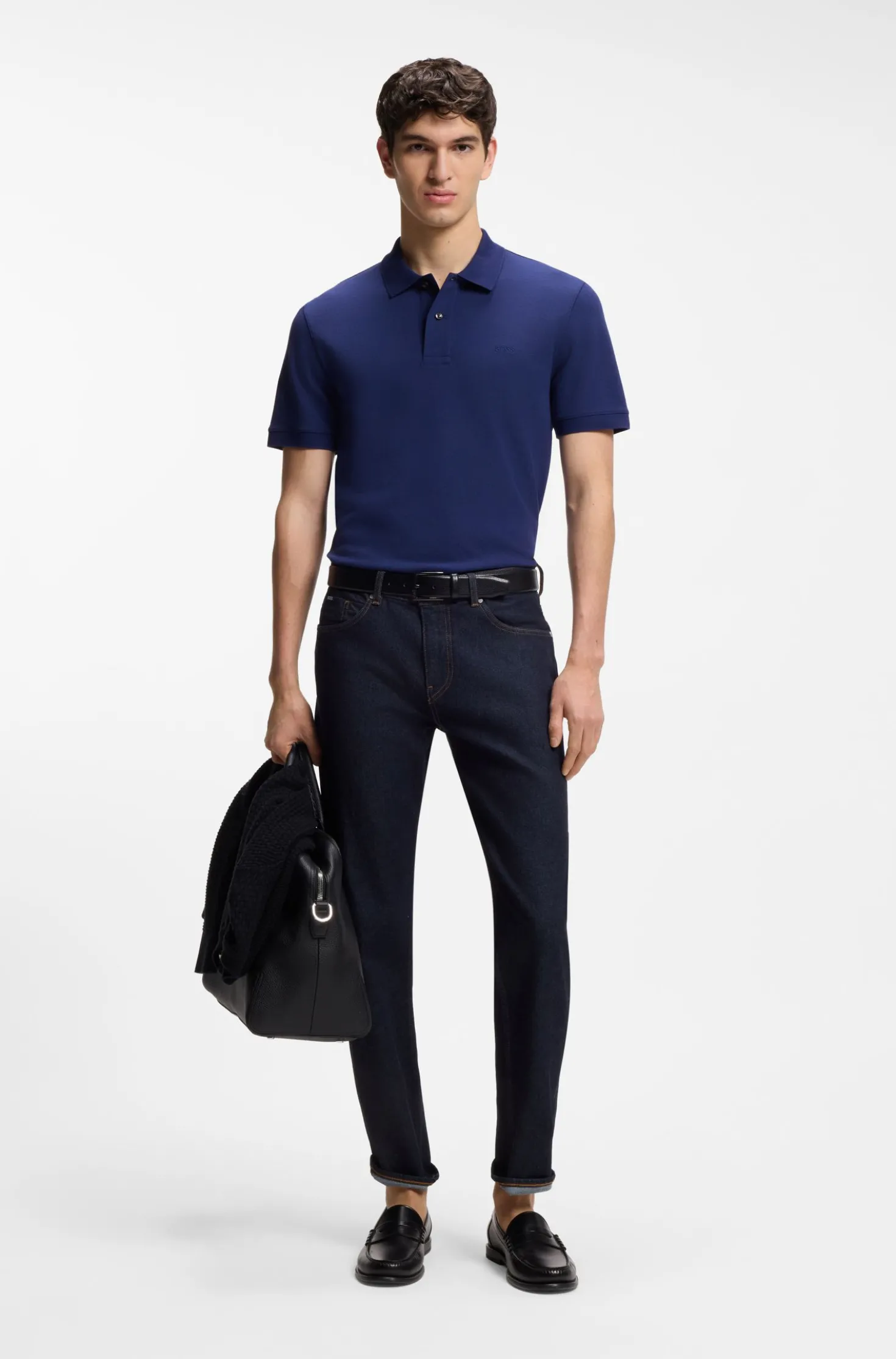 Pallas polo shirt in cotton piqué with embroidered logo
