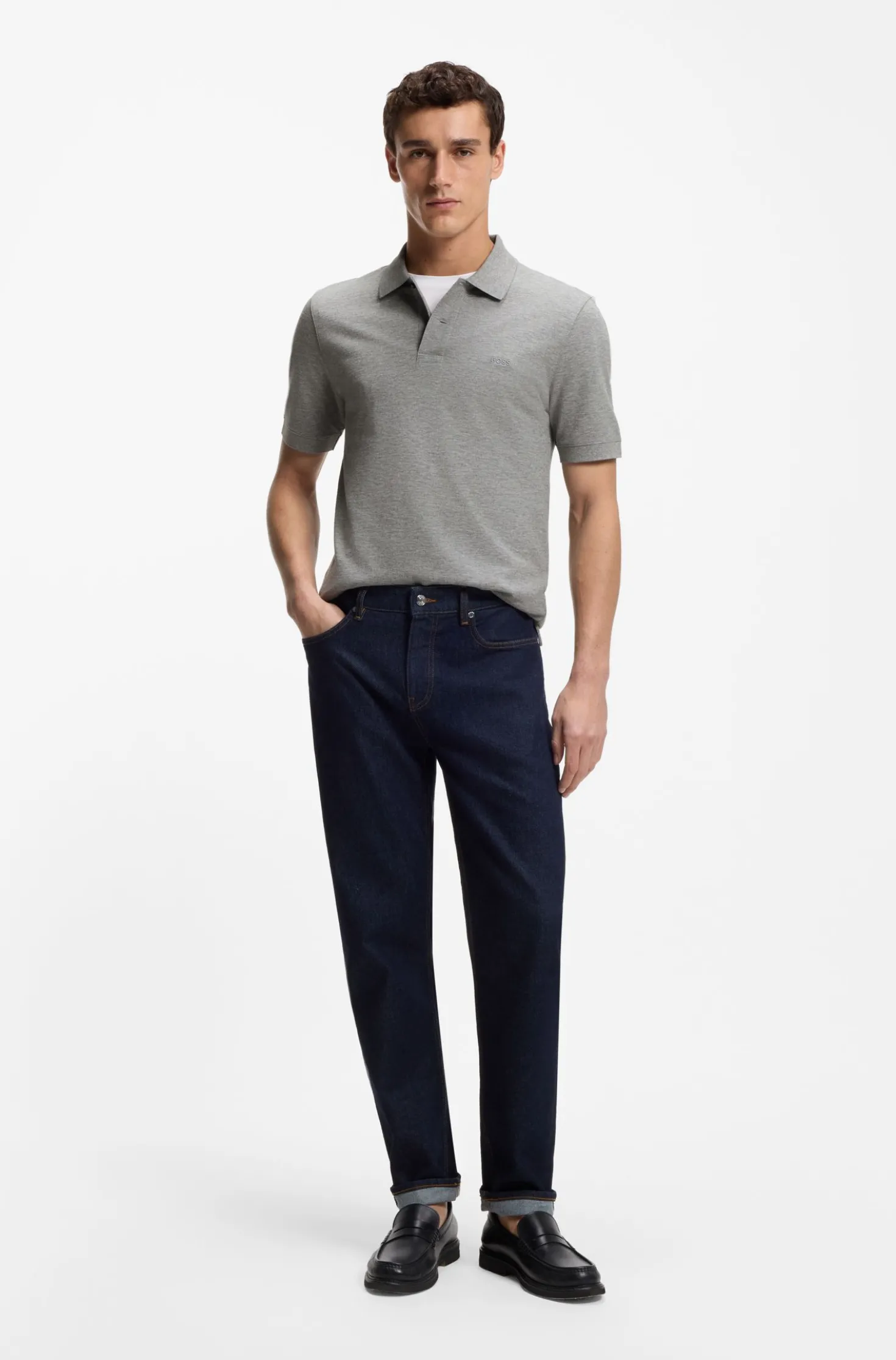 Pallas polo shirt in cotton piqué with embroidered logo