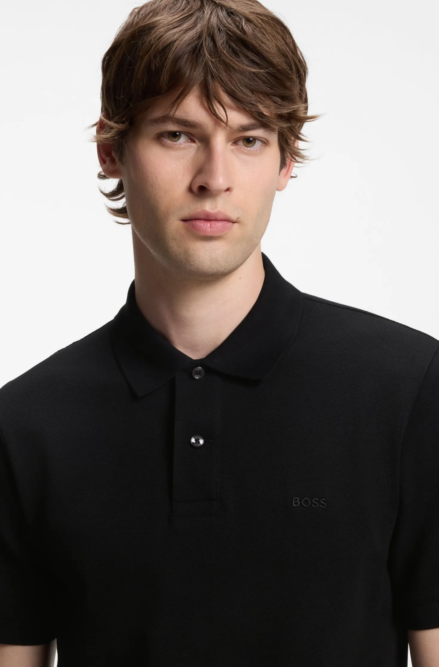 Pallas polo shirt in cotton piqué with embroidered logo