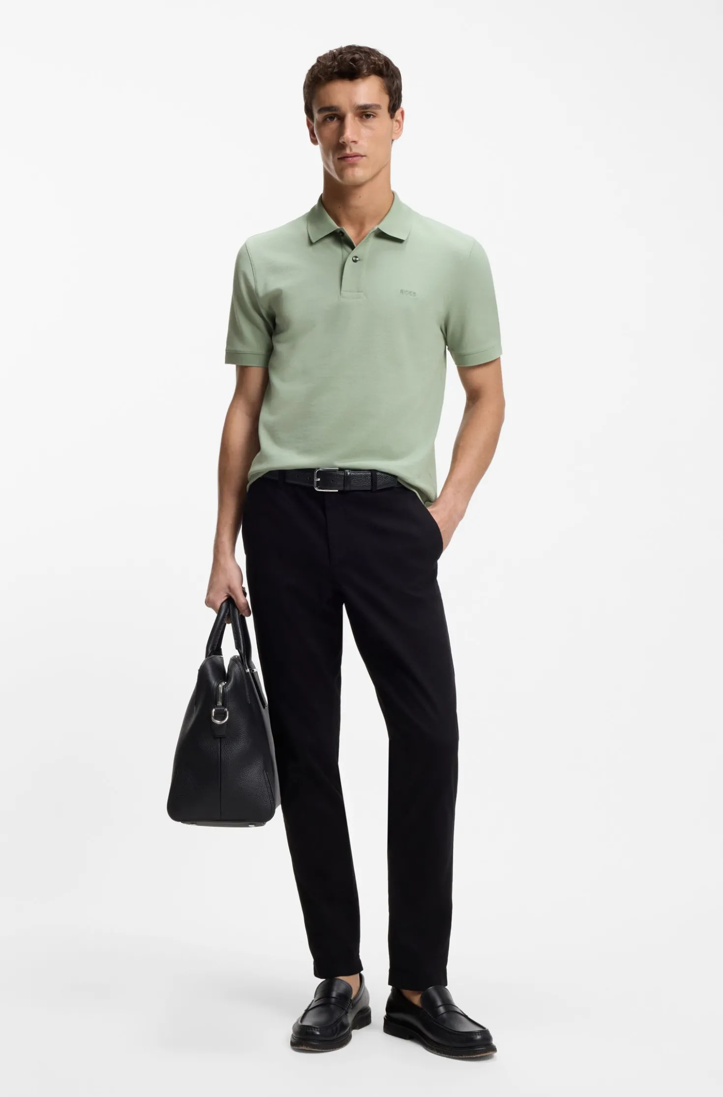 Pallas polo shirt in cotton piqué with embroidered logo