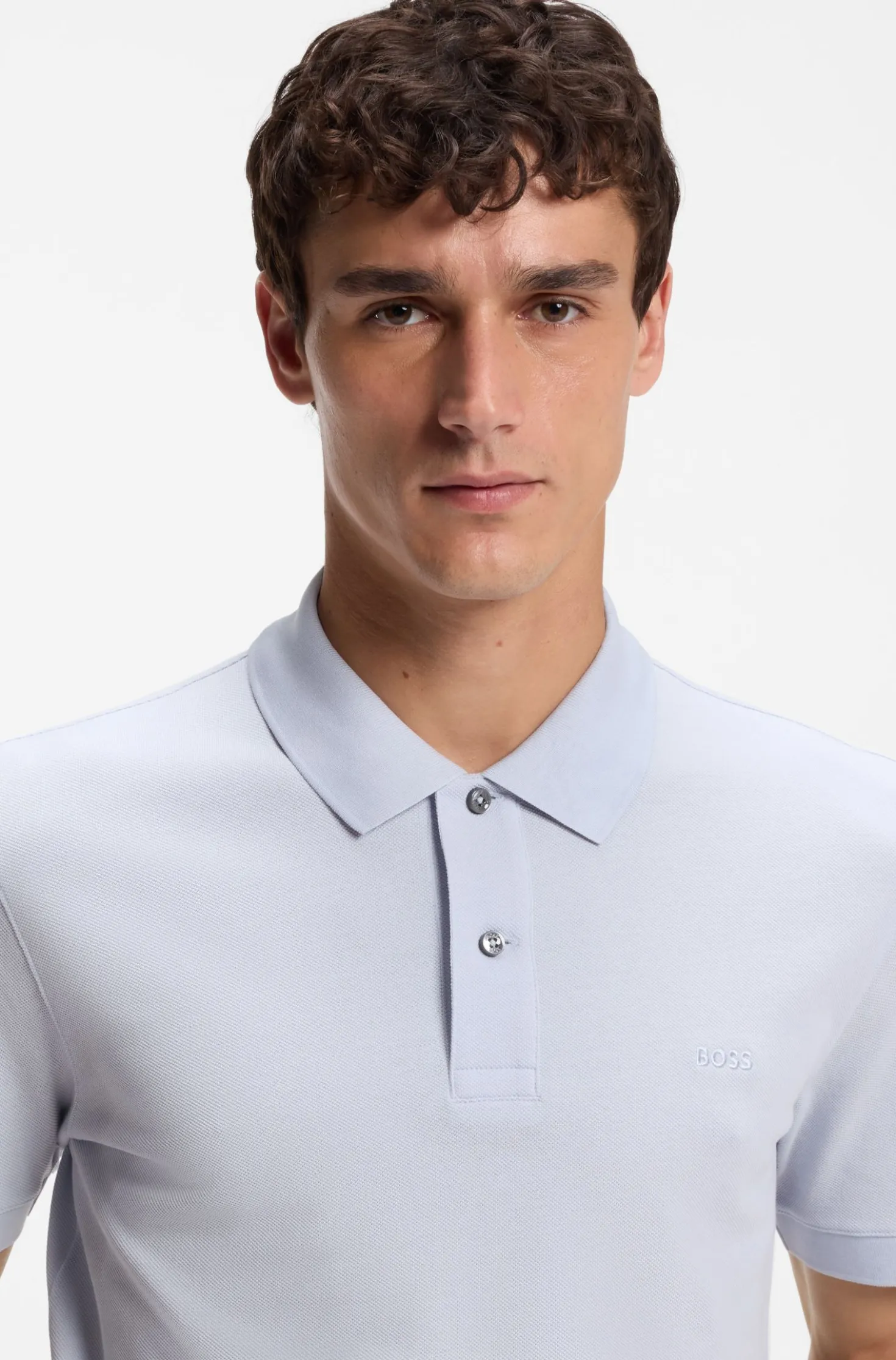 Pallas polo shirt in cotton piqué with embroidered logo