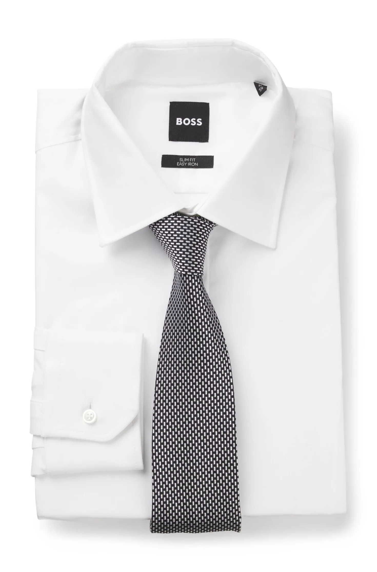 Patterned tie in Italian-made silk