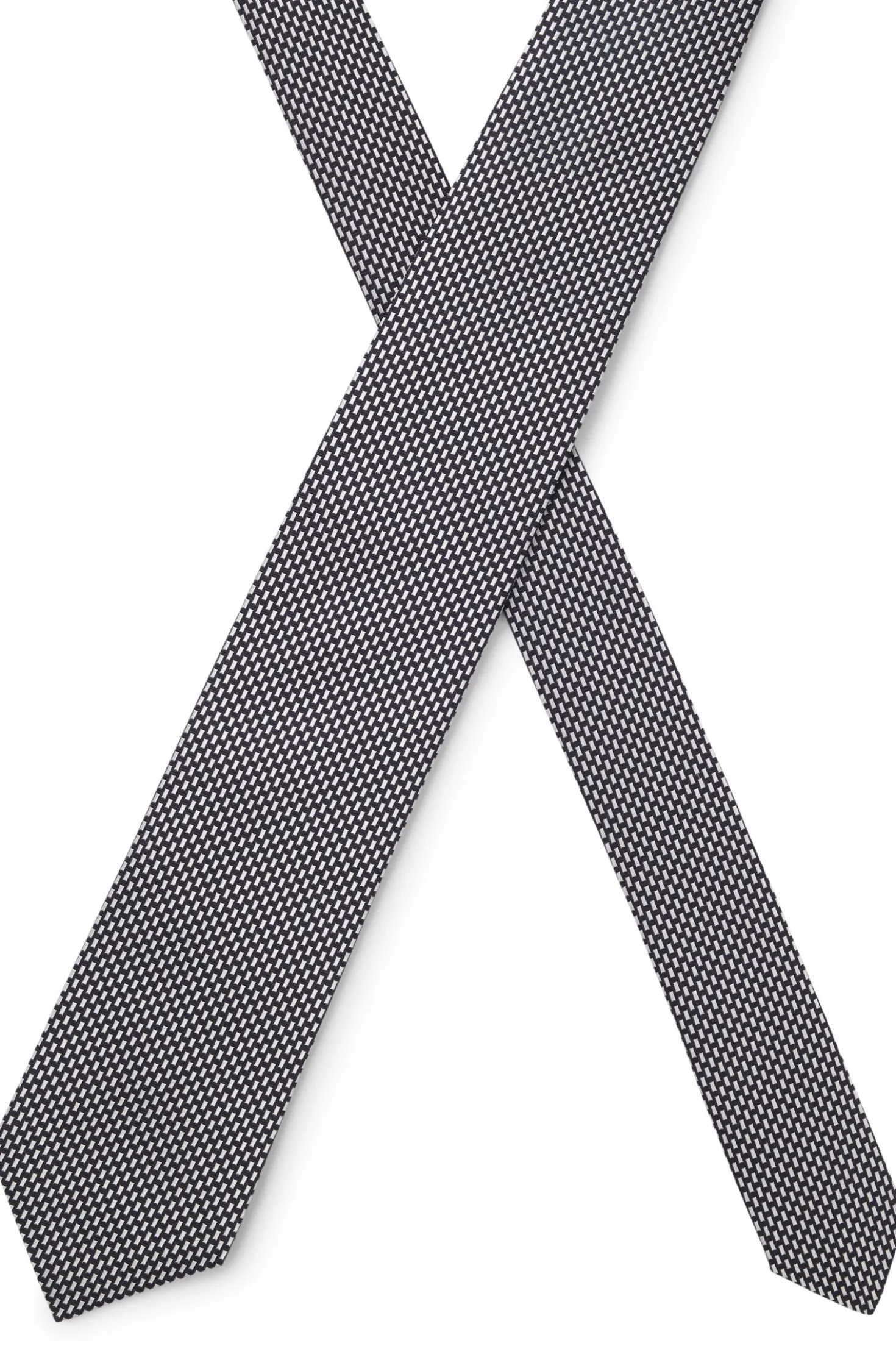 Patterned tie in Italian-made silk