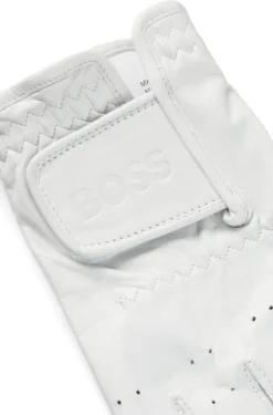 Perforated glove in nappa leather with riptape closure