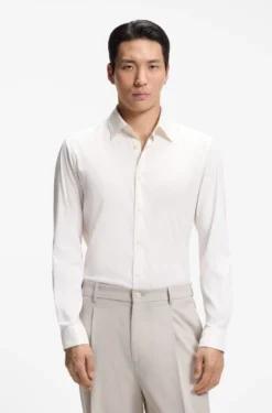 Performance regular-fit shirt with micro pattern