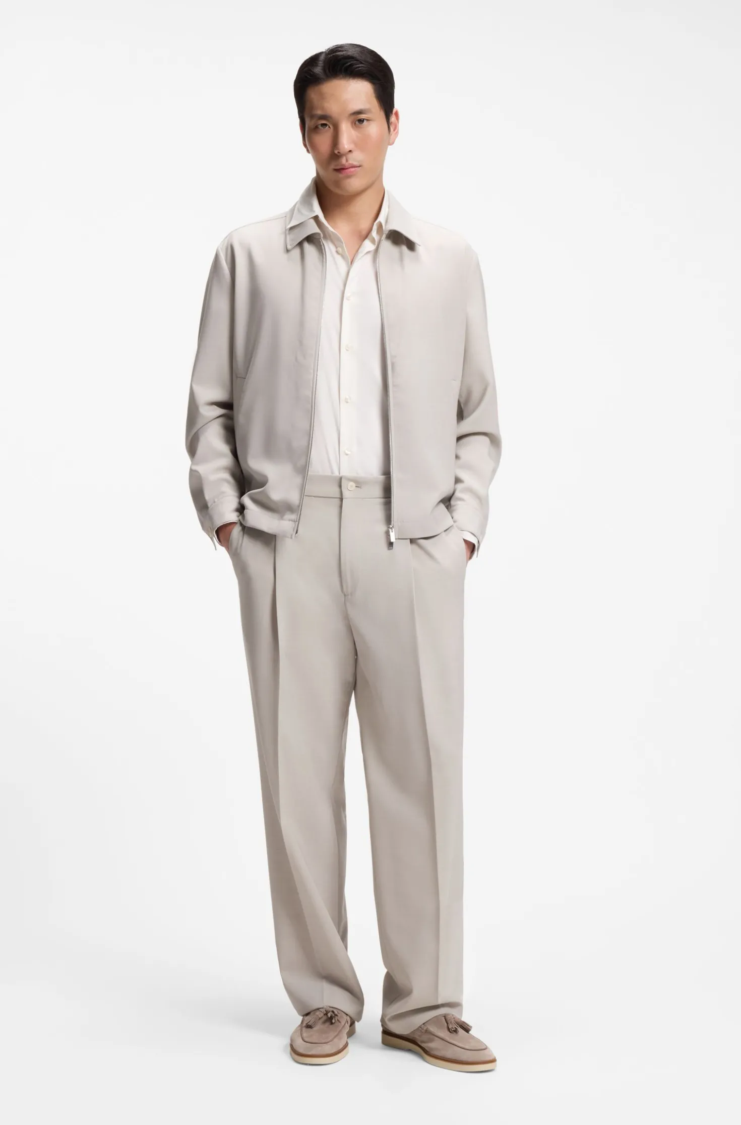 Performance regular-fit shirt with micro pattern