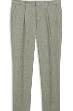 Pleat-front trousers in a linen blend