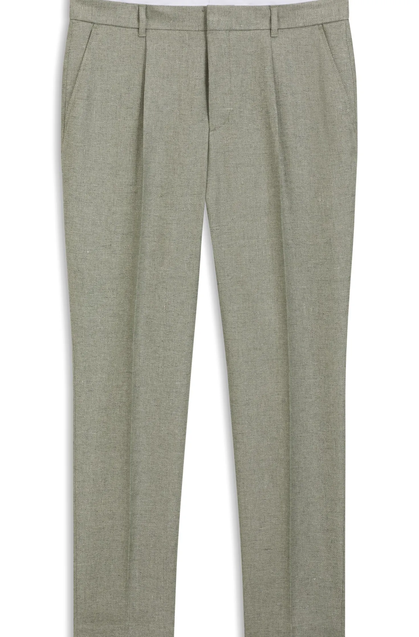 Pleat-front trousers in a linen blend