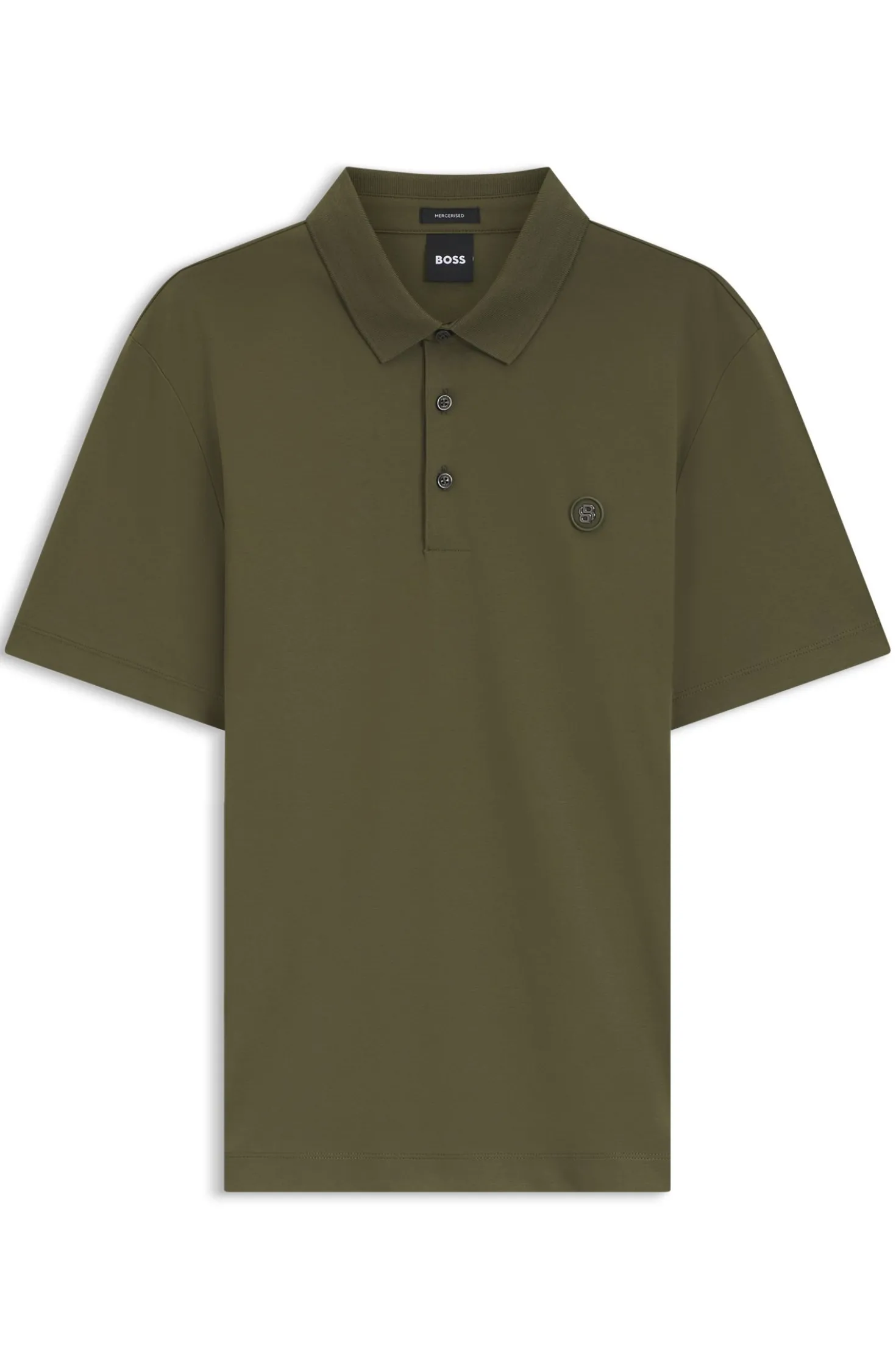Polo shirt in mercerised cotton with Double B monogram