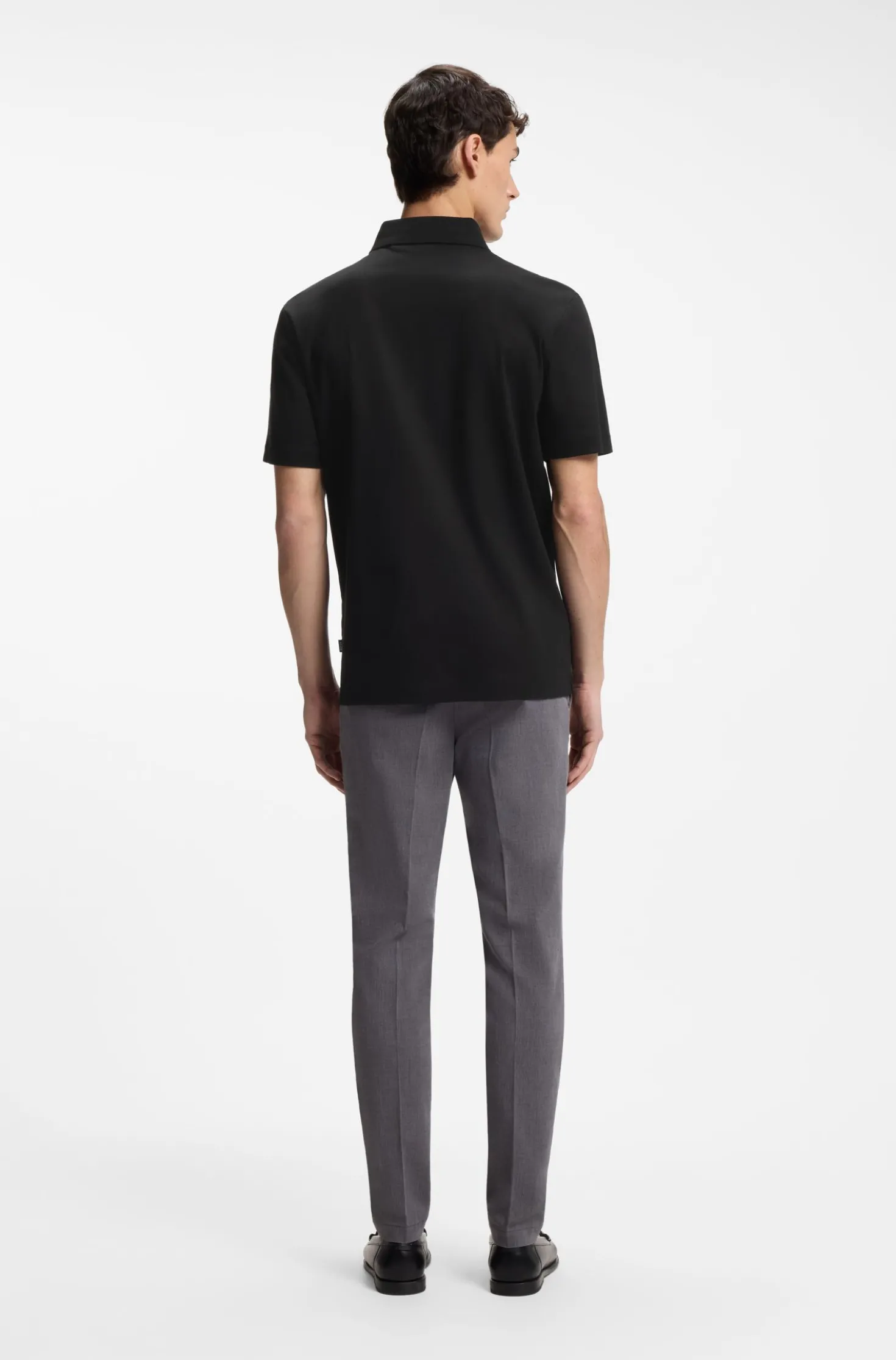 Polo shirt in mercerised cotton with Double B monogram