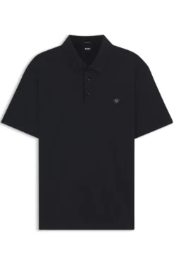 Polo shirt in mercerised cotton with Double B monogram