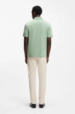 Polo shirt in mercerised cotton with Double B monogram