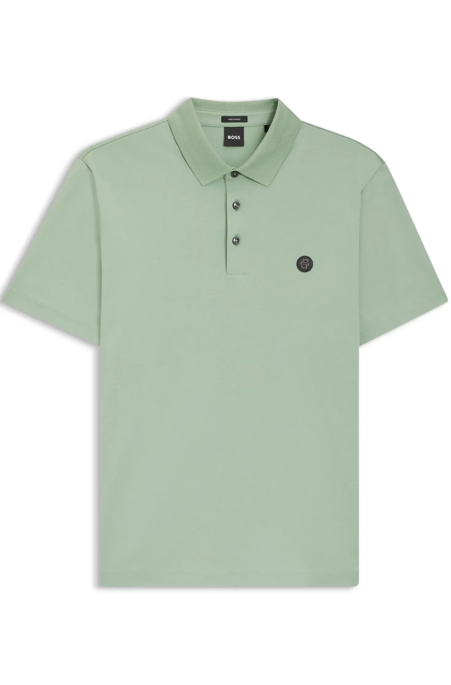 Polo shirt in mercerised cotton with Double B monogram