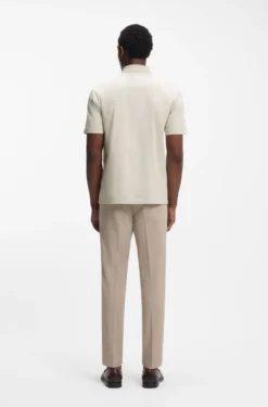 Polo shirt in mercerised cotton with Double B monogram