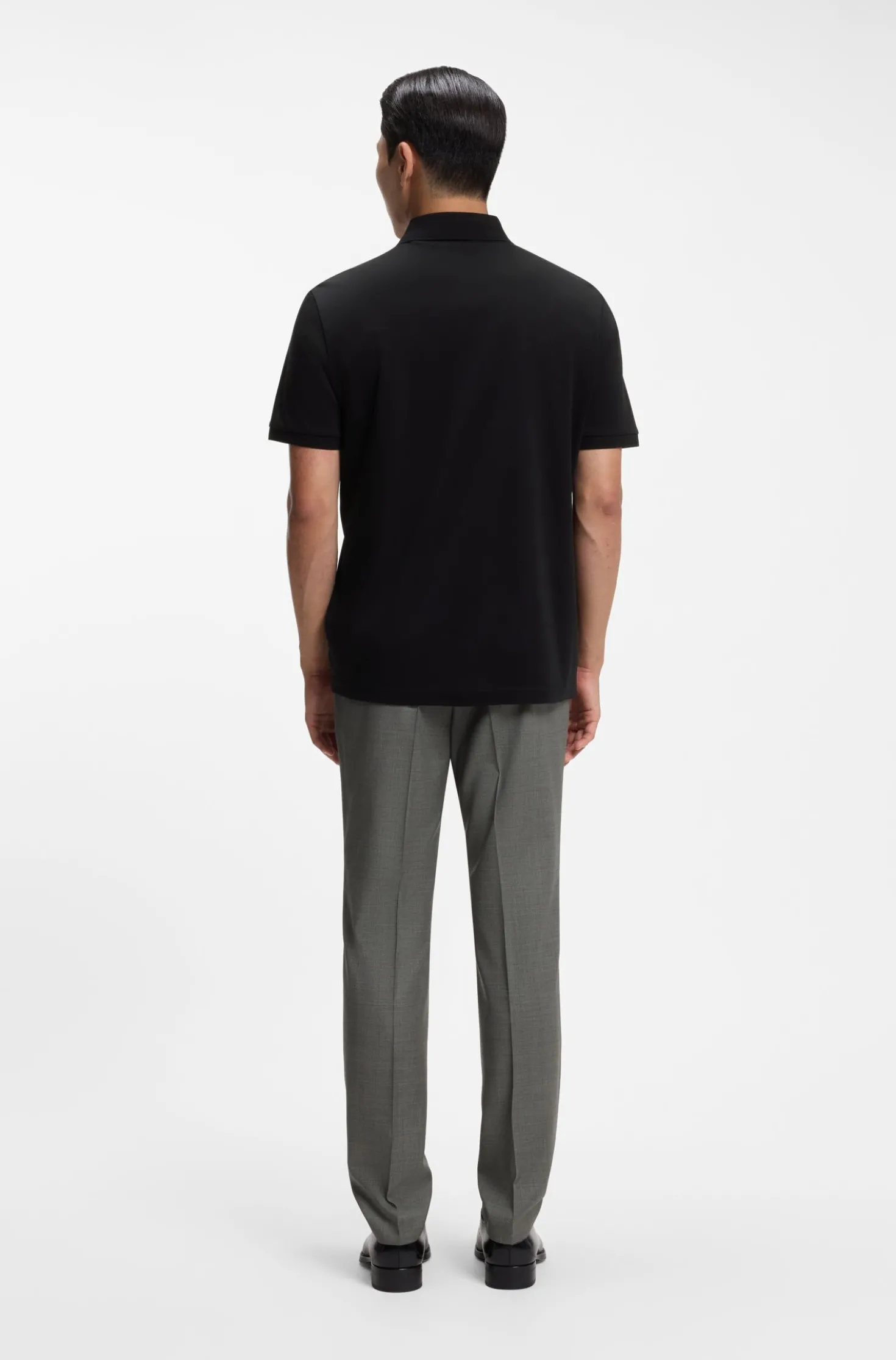 Polo shirt in mercerised cotton
