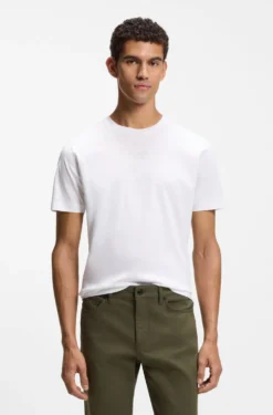 Porsche x BOSS mercerised-cotton T-shirt with rear graphics