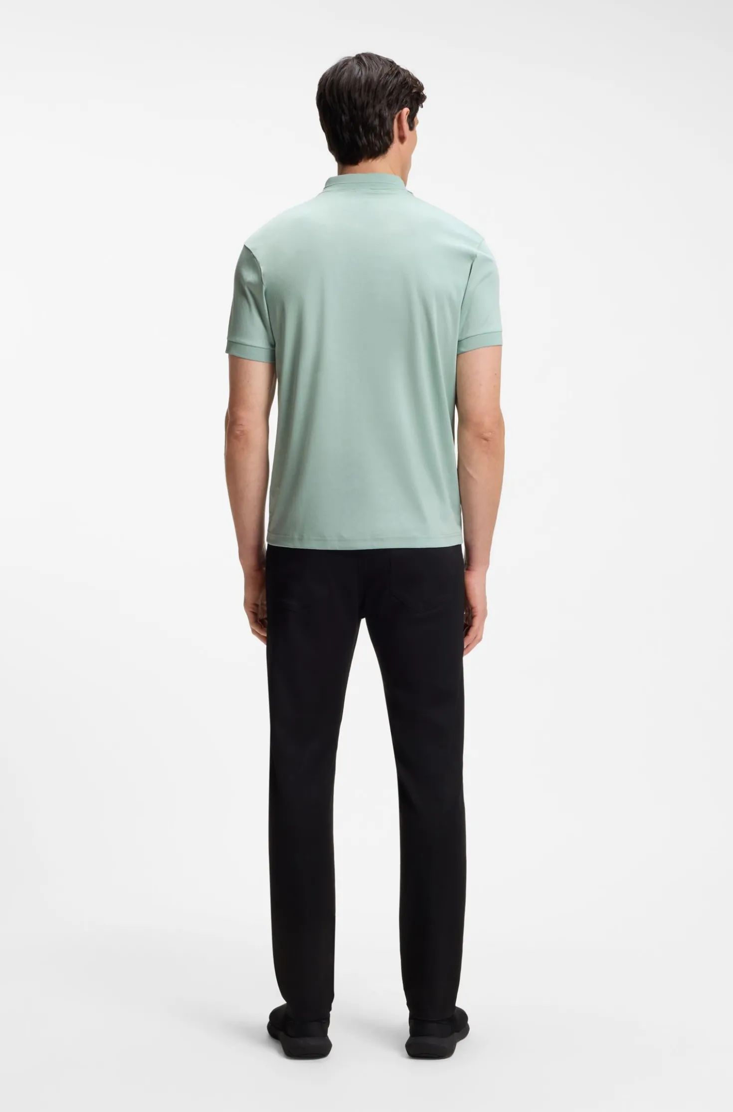 Porsche x BOSS polo shirt in mercerised cotton