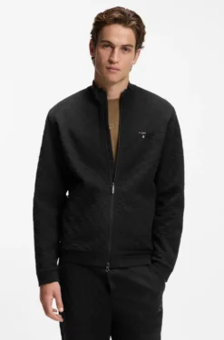 Porsche x BOSS zip-up sweatshirt with Pasha-check jacquard