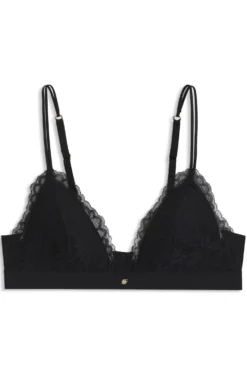 Premium lace bralette with mesh pleating