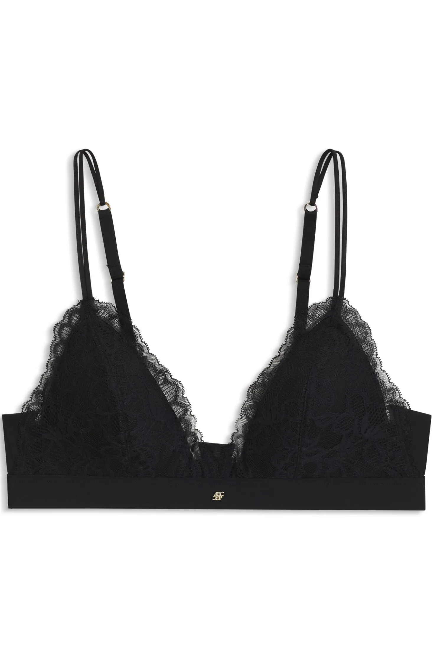 Premium lace bralette with mesh pleating
