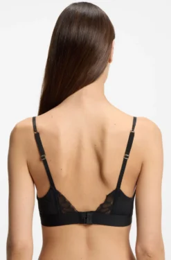Premium lace bralette with mesh pleating