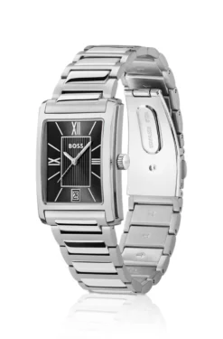Principle Dress black-dial watch with H-link bracelet