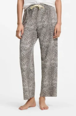 Printed pyjama bottoms in stretch modal and cotton