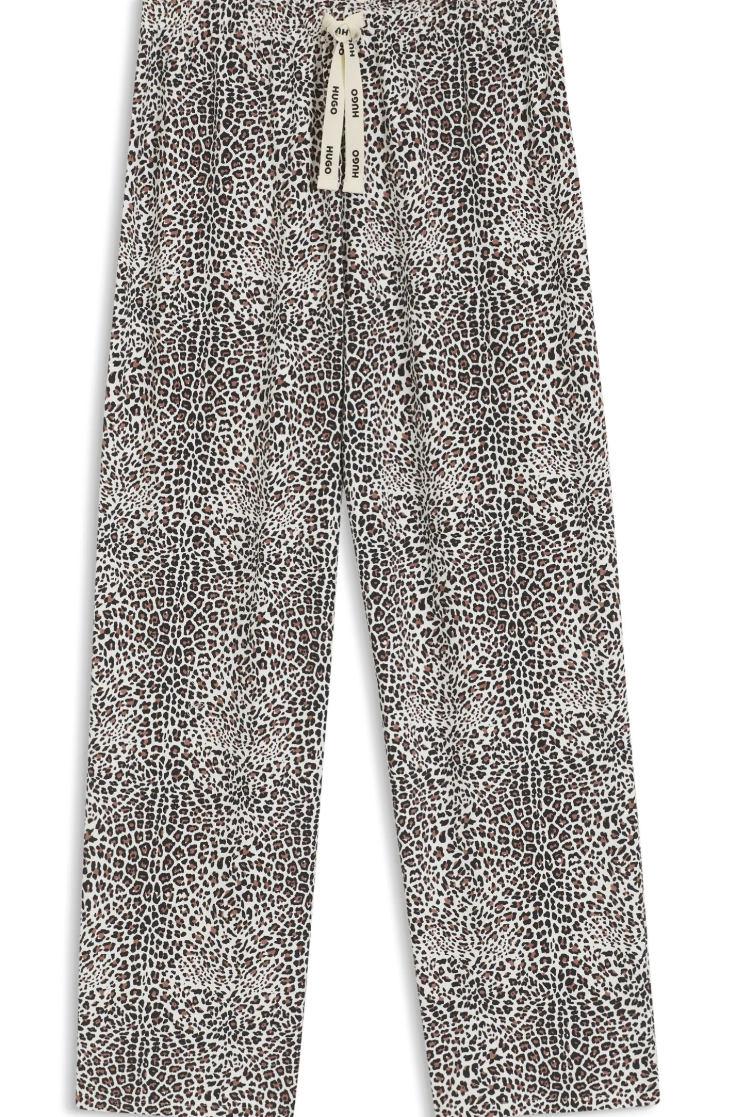 Printed pyjama bottoms in stretch modal and cotton