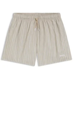 Printed swim shorts in quick-dry fabric