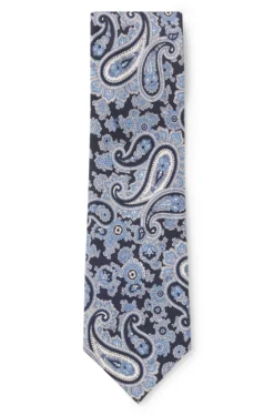 Pure-silk tie with paisley print