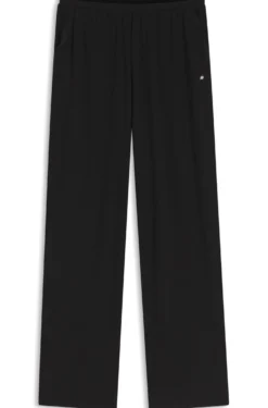 Pyjama bottoms with lace-trimmed pockets