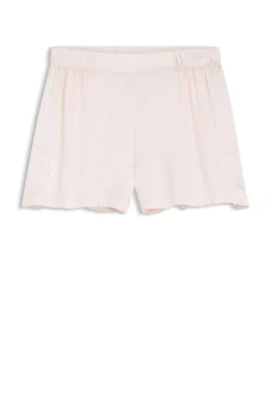 Pyjama shorts in satin with monogram jacquard