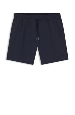 Quick-dry swim shorts in stretch seersucker