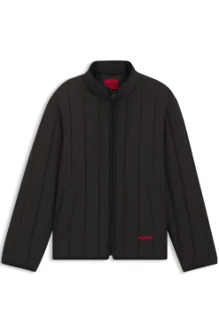 Quilted jacket with logo detail