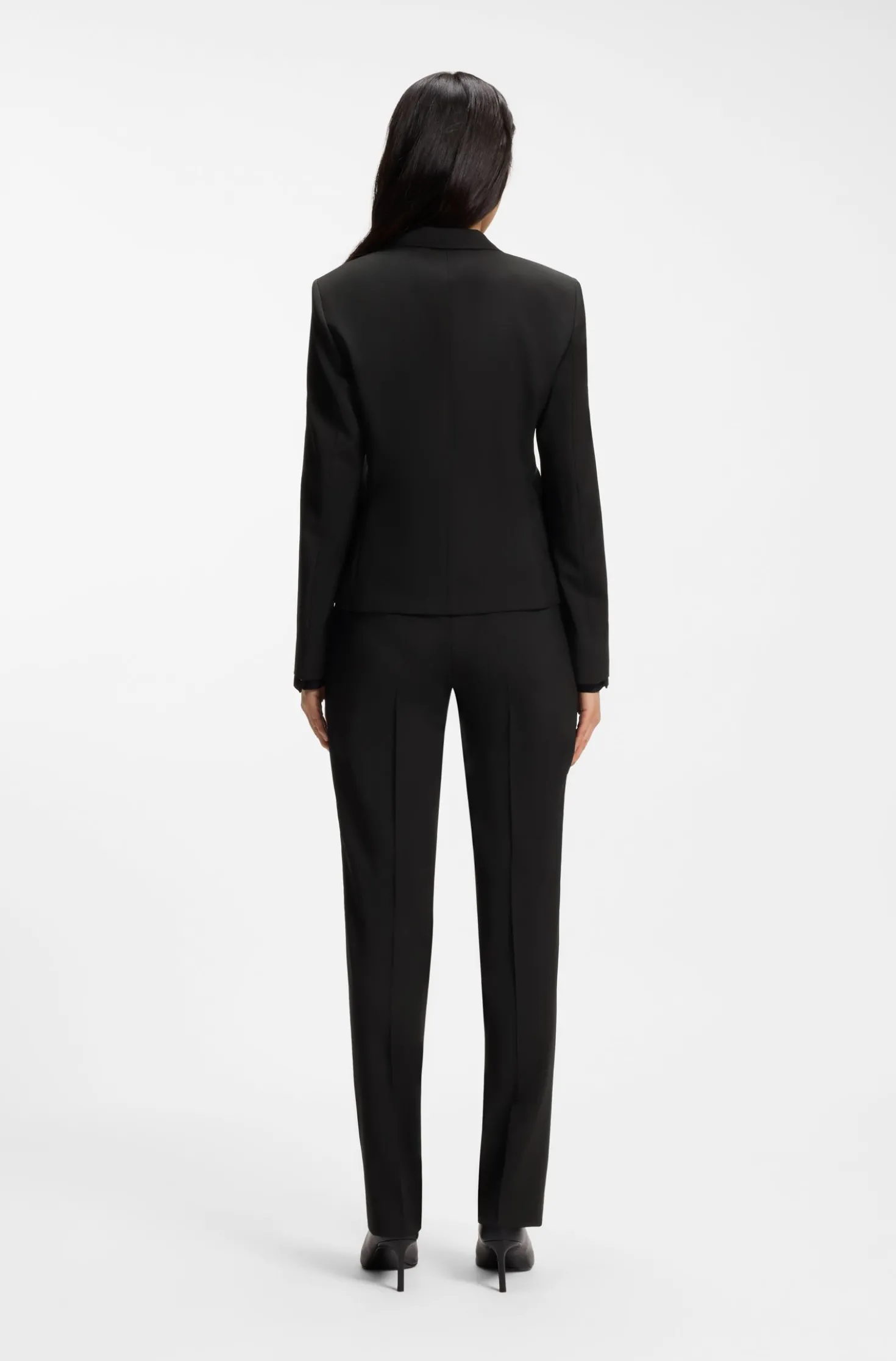 Regular-fit blazer in Italian-made virgin wool
