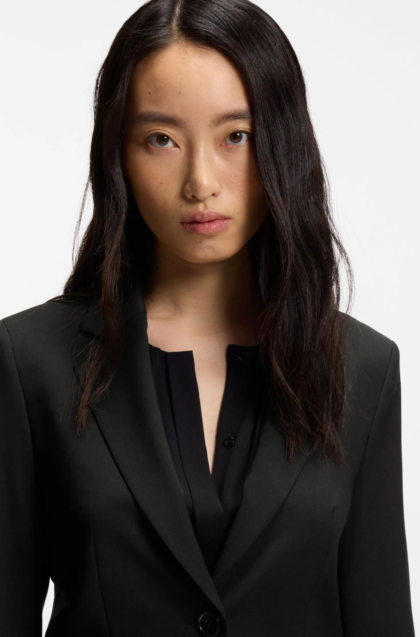 Regular-fit blazer in Italian-made virgin wool