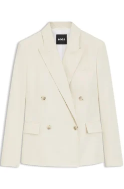 Regular-fit blazer in stretch cotton