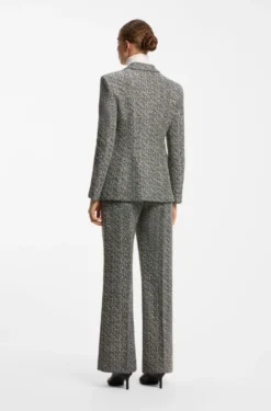 Regular-fit blazer with herringbone pattern