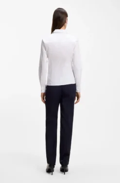 Regular-fit blouse in a cotton blend