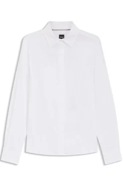 Regular-fit blouse in a cotton blend