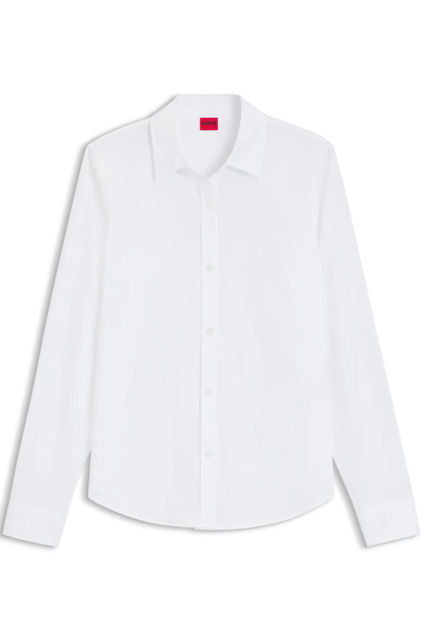 Regular-fit blouse in cotton poplin